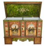 Сундук с росписью Пейзаж