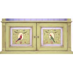 Шкаф с росписью Попугаи